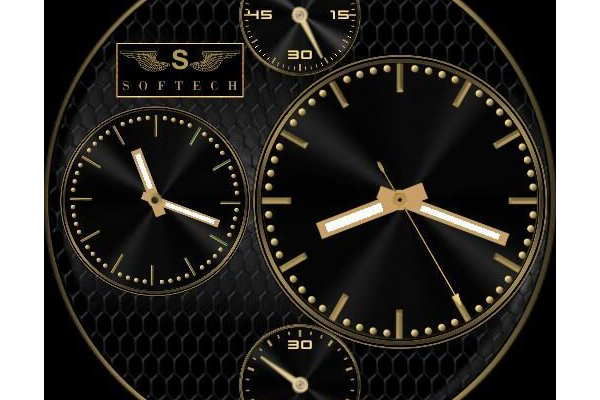 Softech Double Chronometre Black Gold