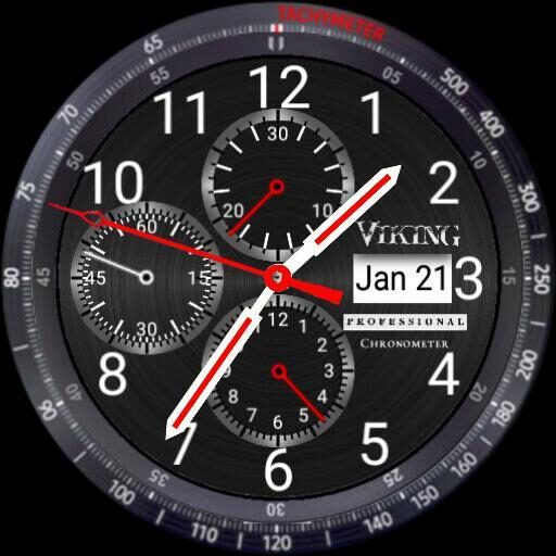 Viking Proffesional Chronometer Black Steel