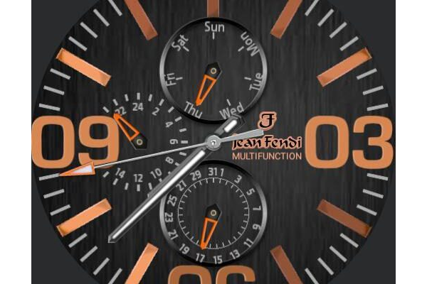 Fendi Multifunction Black Dial