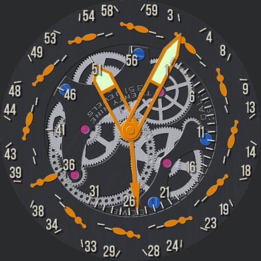 Multiple Seconds Skeleton - Black & Orange