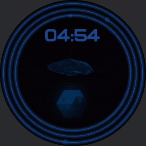Elite Dangerous Loading Screen Hologram  (DIM Blue edition)