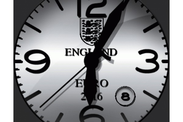 England Football Supporter Face Black and Silver