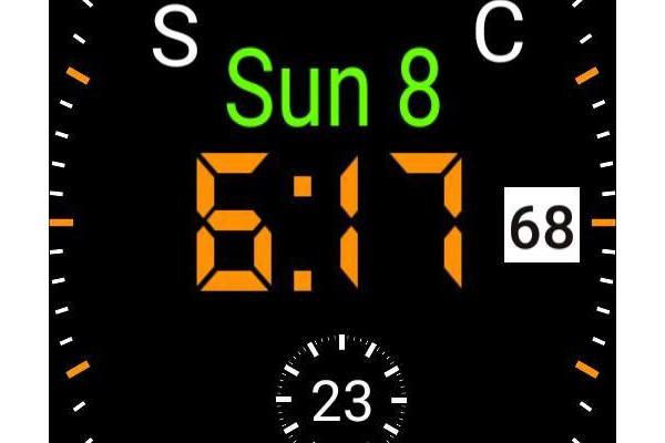 Orange Digital Watch Dj