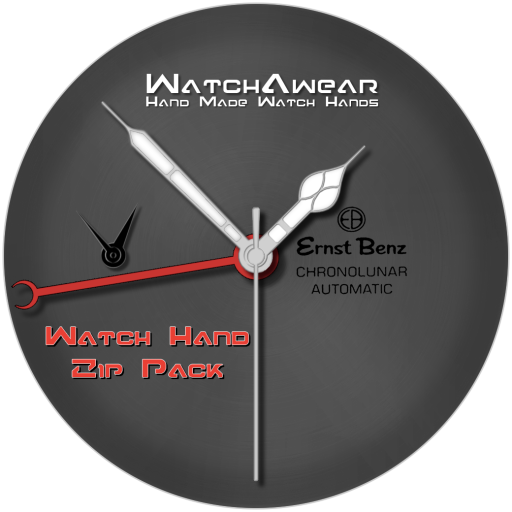 Tribute Ernst Benz Silver/White Watch Hands Zip Pack