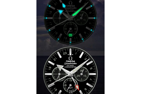 Omega Speedmaster Broad Arrow GMT Lume