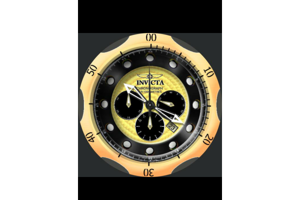 Invicta Black and Gold With Dim