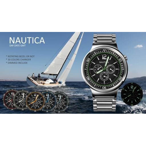 Nautica Day Date GMT Color Changer