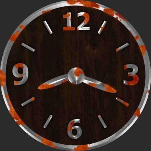 Wood rust clock