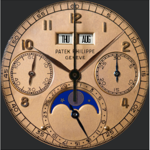 Vintage Patek Philippe Moonphase Chronograph Tribute No Bezel