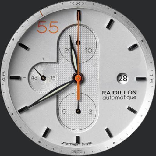 Raidillon 55 chrono - white
